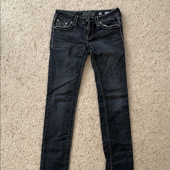Black washed Miss Me Skinny Jeans - Picture 3 of 7